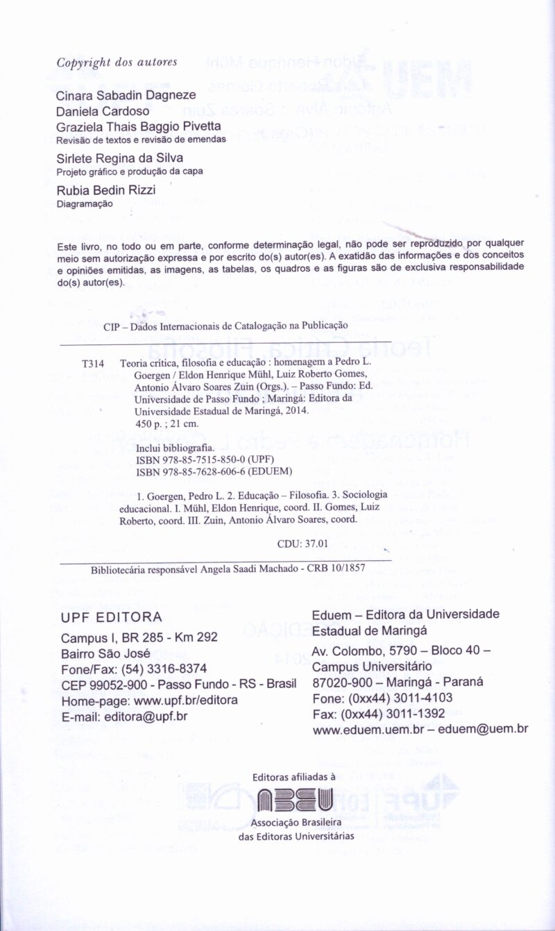 Teoria crítica, filosofia e educação: homenagem a Pedro L. Goergen - Imagem 2